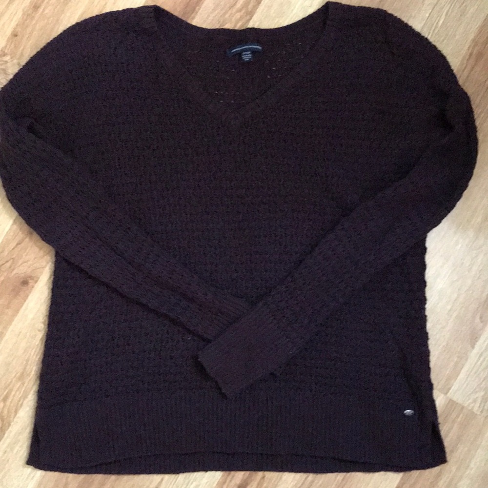 American Eagle Outfitters purple knit sweater - Picture 4 of 7